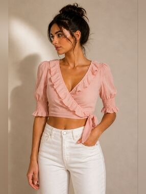 Capulet Lexi Ruffle Wrap Top Camelia XS NWT